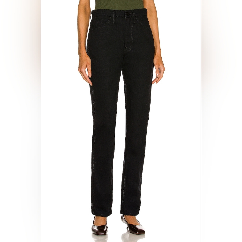 FRAME Le Italian True Straight-leg Jean In Noir Sz 26